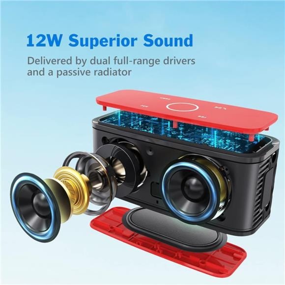 Bluetooth Speaker, SoundBox Touch Portable Wireless Speaker with 12W HD Sound - Picture 2 of 5